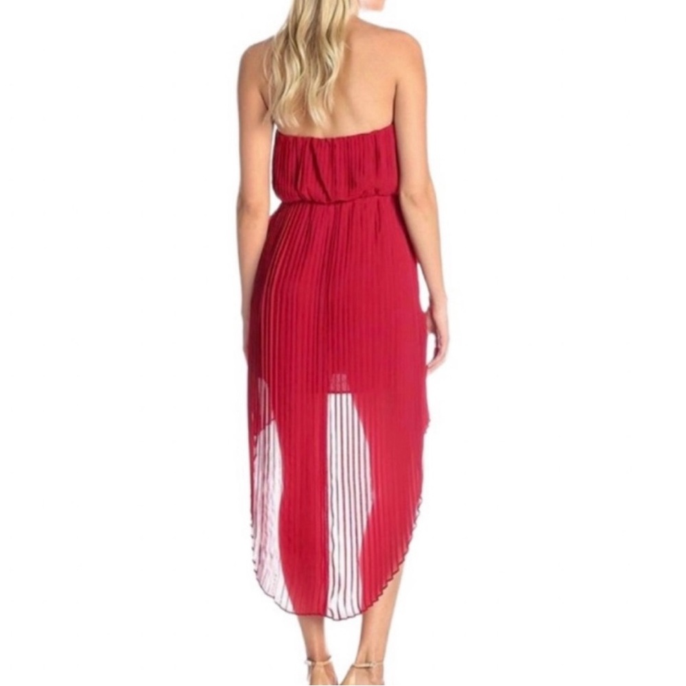 Bcbgeneration Lollipop Red Pleated Strapless High… - image 2
